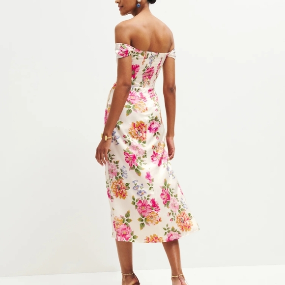 Reformation Genesis Silk Dress in Giverny size 4 NWT - Picture 2 of 14